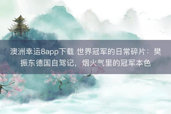 澳洲幸運(yùn)8app下載 世界冠軍的日常碎片：樊振東德國自駕記，煙火氣里的冠軍本色